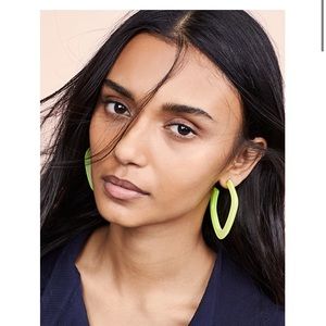 Rachel comey acrylic neon yellow Chilla earrings